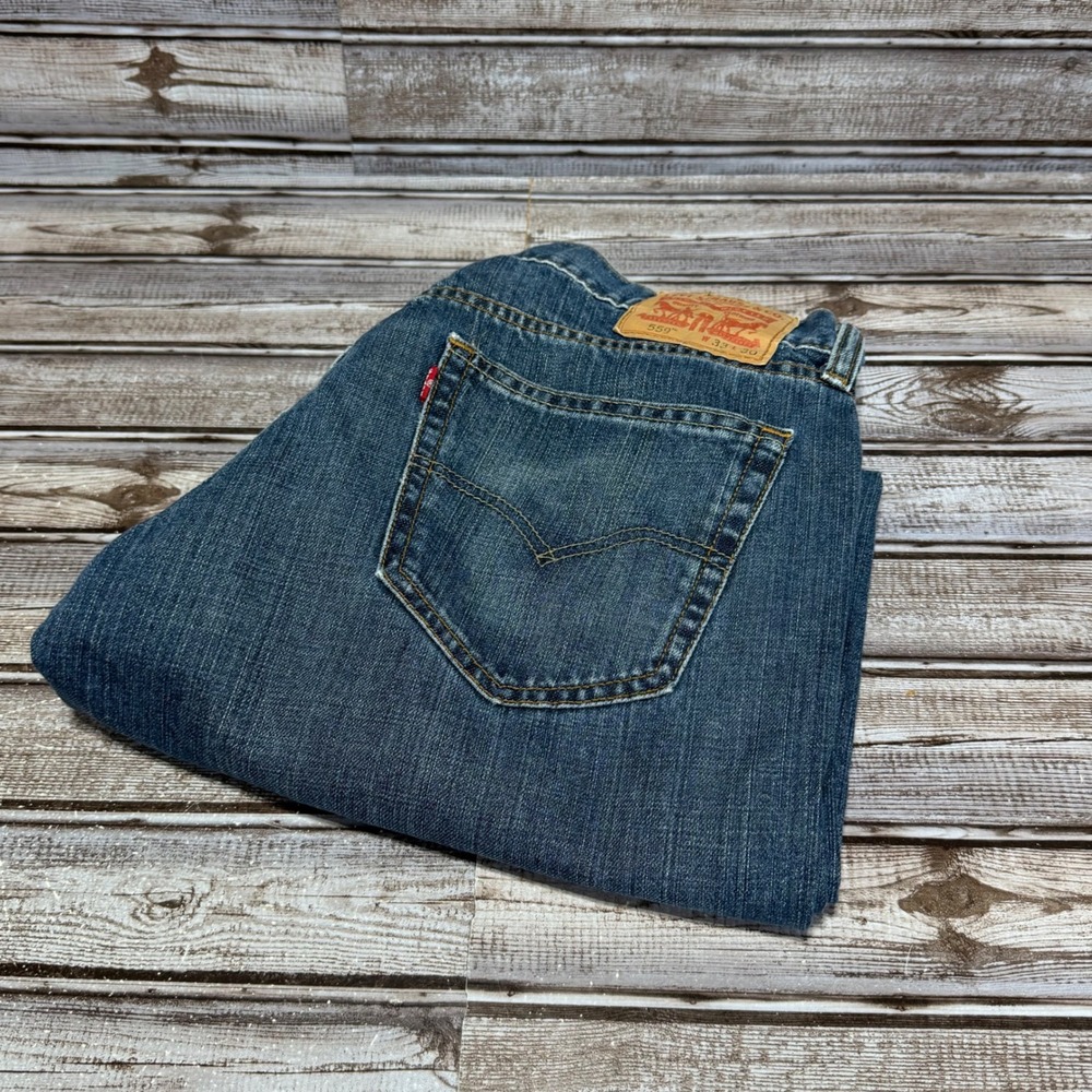 Levi's 559 Relaxed‎ Straight Jeans Mens 33x29 Actual Blue Denim Classic Fit